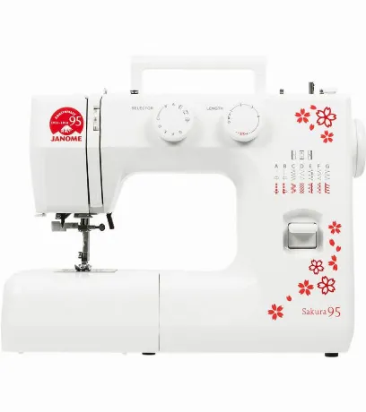 Швейная машина Janome Sakura 95 белый/цветы