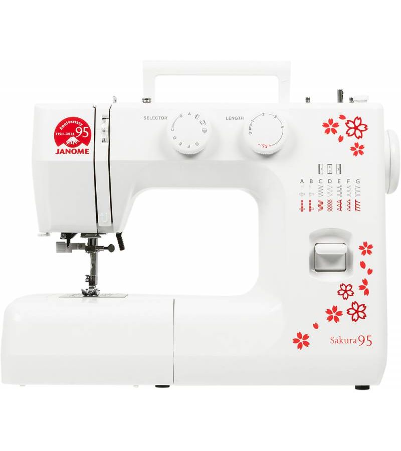 Швейная машина Janome Sakura 95 белый/цветы