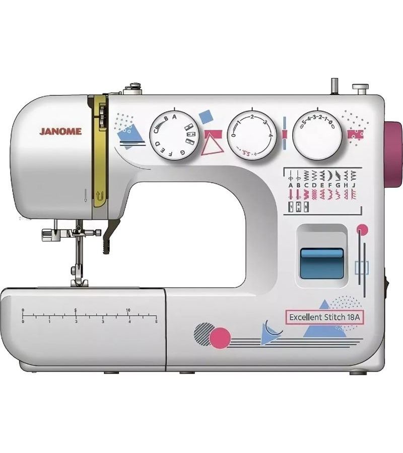 Швейная машина Janome Excellent Stitch 18A белый spin master швейная машина cool maker stitch n style