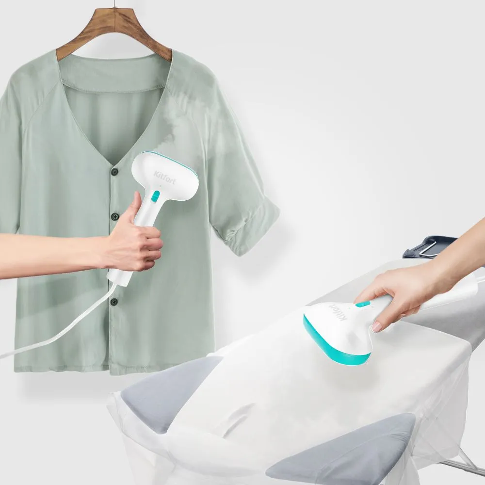 Отпариватель ручной Kitfort КТ-998-3 бело-бирюзовый - фото 2