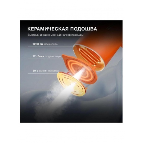 Отпариватель ручной Hyundai H-HSART002 1200Вт оранжевый - фото 13
