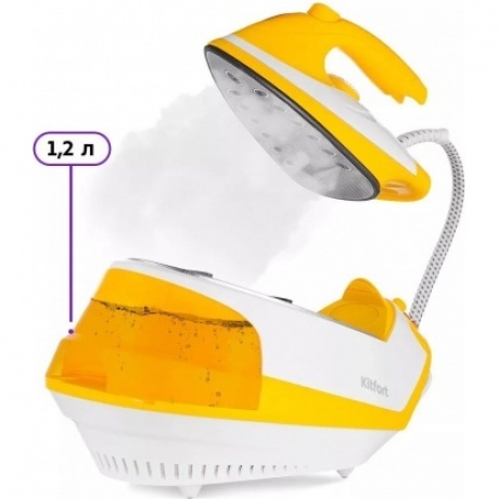 Паровая станция Kitfort КТ-9135-1 бело-желтый - фото 2