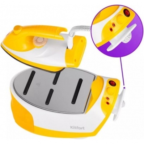 Паровая станция Kitfort КТ-9135-1 бело-желтый - фото 5