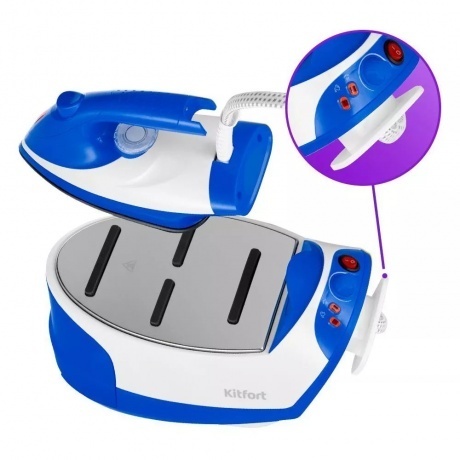 Паровая станция Kitfort КТ-9135-3 бело-синий - фото 6