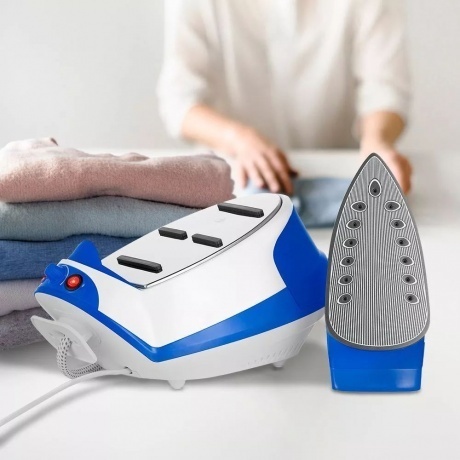 Паровая станция Kitfort КТ-9135-3 бело-синий - фото 7