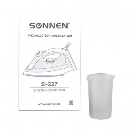 Утюг SONNEN SI-227, 2000Вт, антипригарное покрытие, бирюзовый/белый, 453505 - фото 4