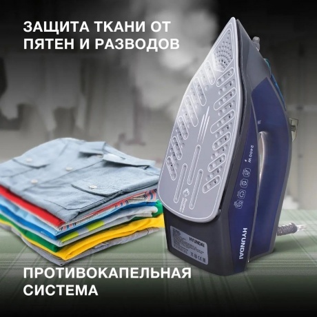 Утюг Hyundai H-SI01789 2400Вт серый/темно-синий - фото 19