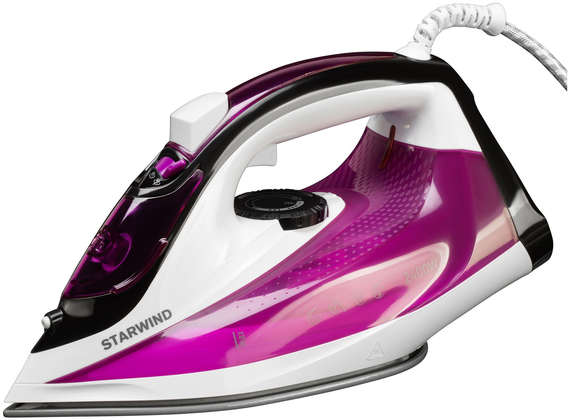 Утюг Starwind SIR2433 2400Вт фиолетовый/белый утюг starwind sir7927 2400вт фиолетовый чёрный