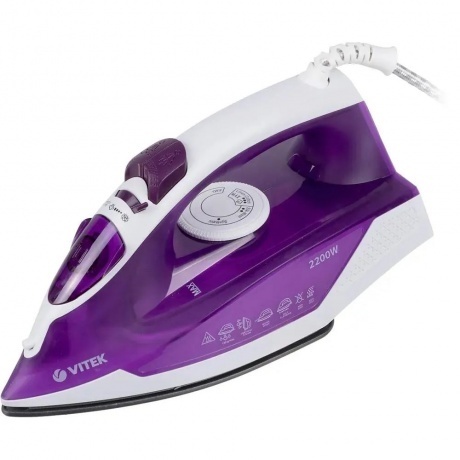 Утюг Vitek VT-8308 2200Вт фиолетовый/белый - фото 4