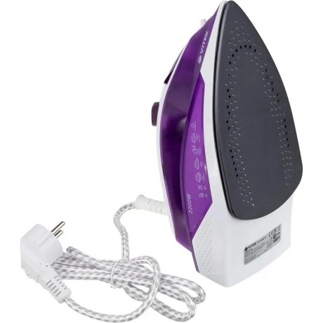 Утюг Vitek VT-8308 2200Вт фиолетовый/белый - фото 5
