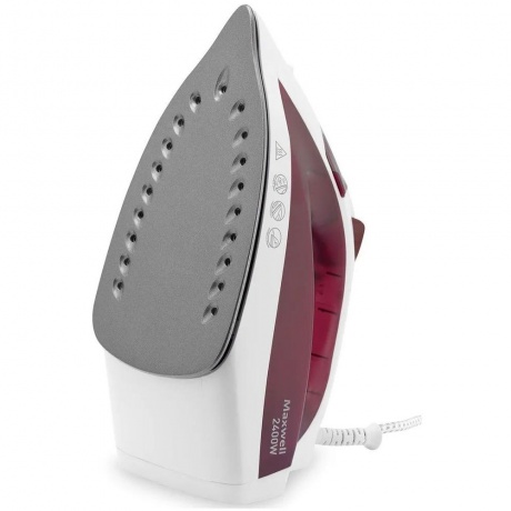 Утюг Maxwell MW-3006 2400Вт белый/бордовый - фото 4