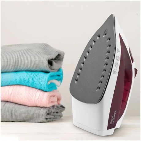 Утюг Maxwell MW-3006 2400Вт белый/бордовый - фото 6