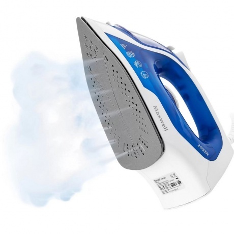 Утюг Maxwell MW-3007 2400Вт белый/синий - фото 3