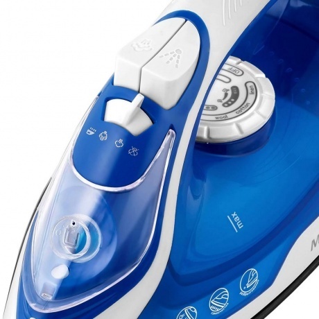 Утюг Maxwell MW-3007 2400Вт белый/синий - фото 5