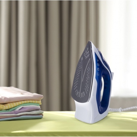 Утюг Maxwell MW-3007 2400Вт белый/синий - фото 6