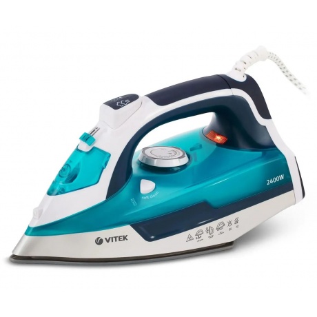 Утюг Vitek 1266-VT-02 2400Вт бирюзовый/белый - фото 1