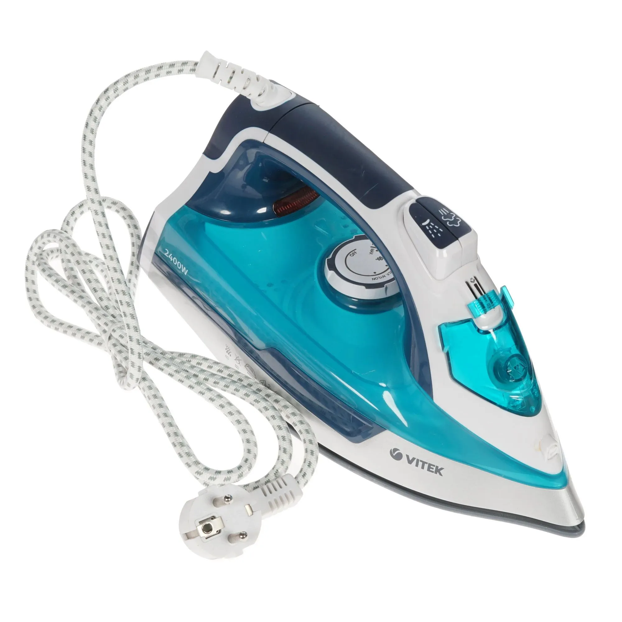 Утюг Vitek 1266-VT-02 2400Вт бирюзовый/белый - фото 16