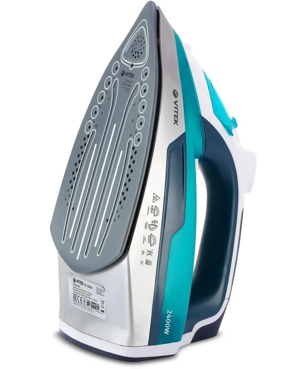 Утюг Vitek 1266-VT-02 2400Вт бирюзовый/белый - фото 2