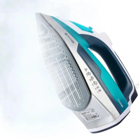 Утюг Vitek 1266-VT-02 2400Вт бирюзовый/белый - фото 22