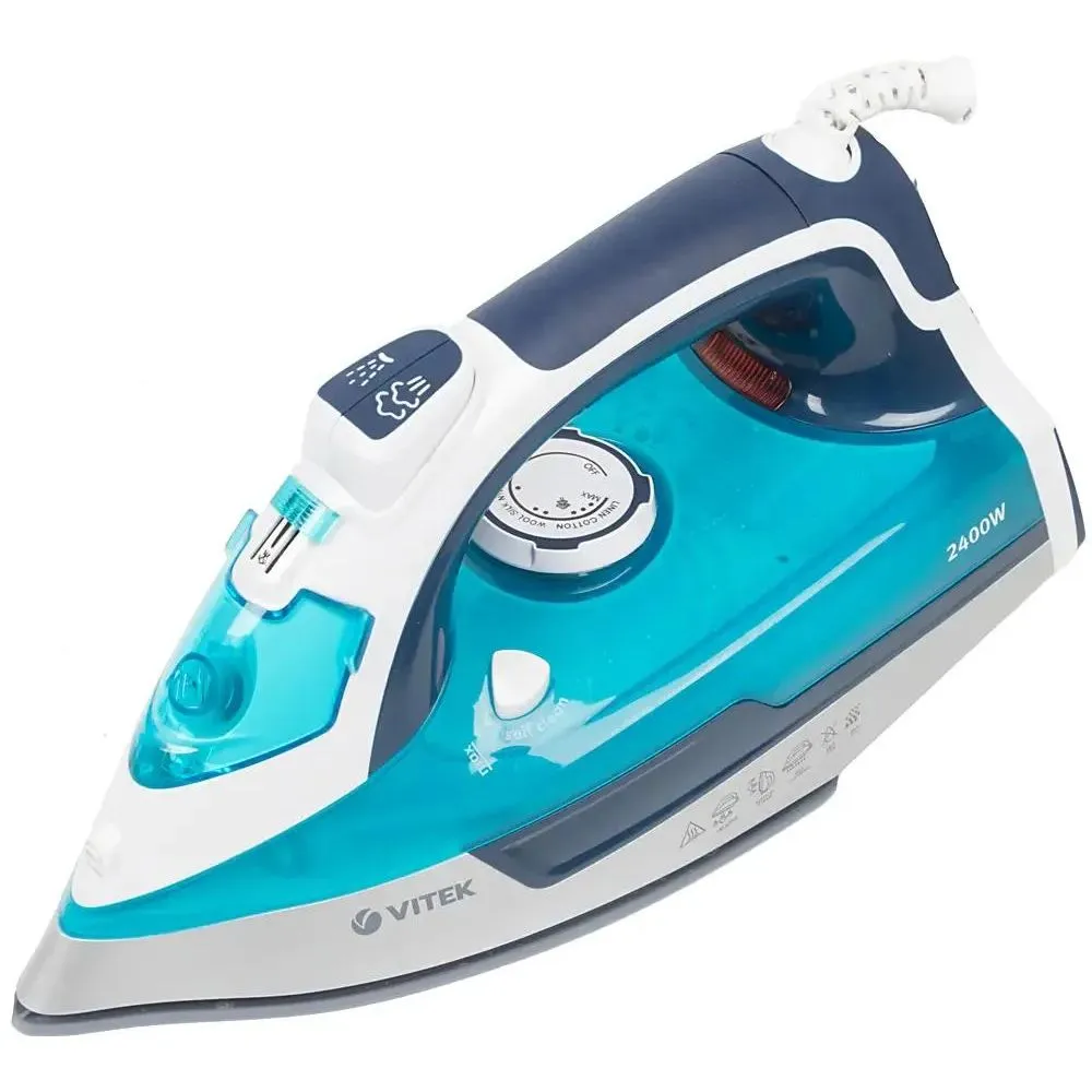 Утюг Vitek 1266-VT-02 2400Вт бирюзовый/белый - фото 5