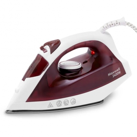 Утюг Maxwell MW-3011 2400Вт белый - фото 1