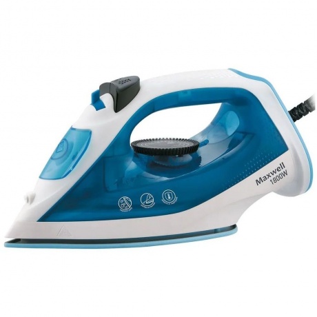 Утюг Maxwell MW-3004 1800Вт белый/синий - фото 1