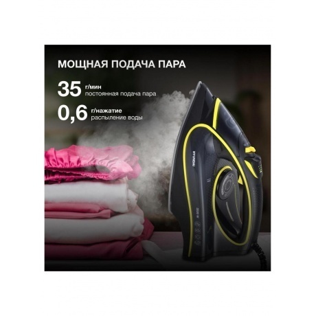 Утюг Hyundai H-SI01560 3200Вт черный/желтый - фото 17