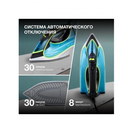 Утюг Hyundai H-SI01450 3200Вт голубой/желтый - фото 14
