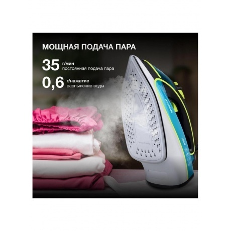 Утюг Hyundai H-SI01450 3200Вт голубой/желтый - фото 15