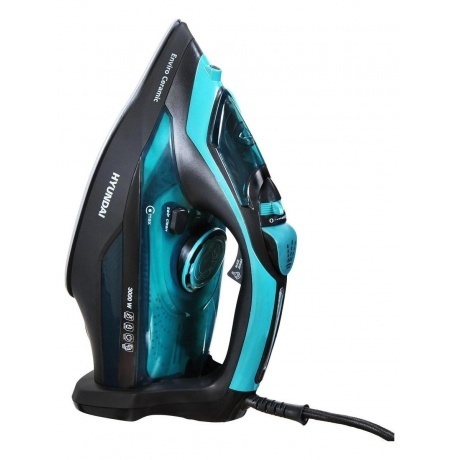 Утюг Hyundai H-SI01221 3000Вт черный/зеленый - фото 4