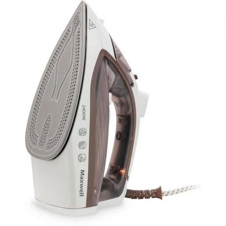 Утюг Maxwell MW-3047 2400Вт белый/коричневый - фото 2