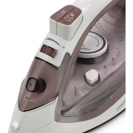 Утюг Maxwell MW-3047 2400Вт белый/коричневый - фото 5