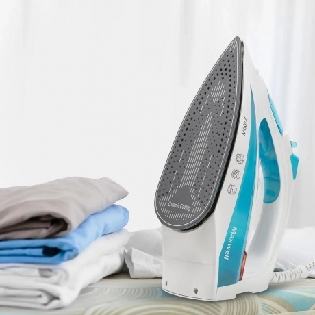 Утюг Maxwell MW-3055 2200Вт белый/синий - фото 10