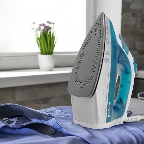 Утюг Maxwell MW-3056 1800Вт белый/синий - фото 6