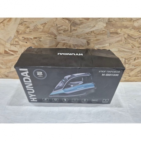 Утюг Hyundai H-SI01336 2800Вт черный/голубой отличное состояние - фото 3