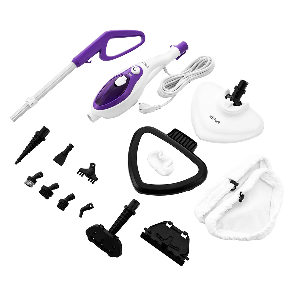 Паровая швабра Kitfort KT-1004-4 фиолетовый - фото 6