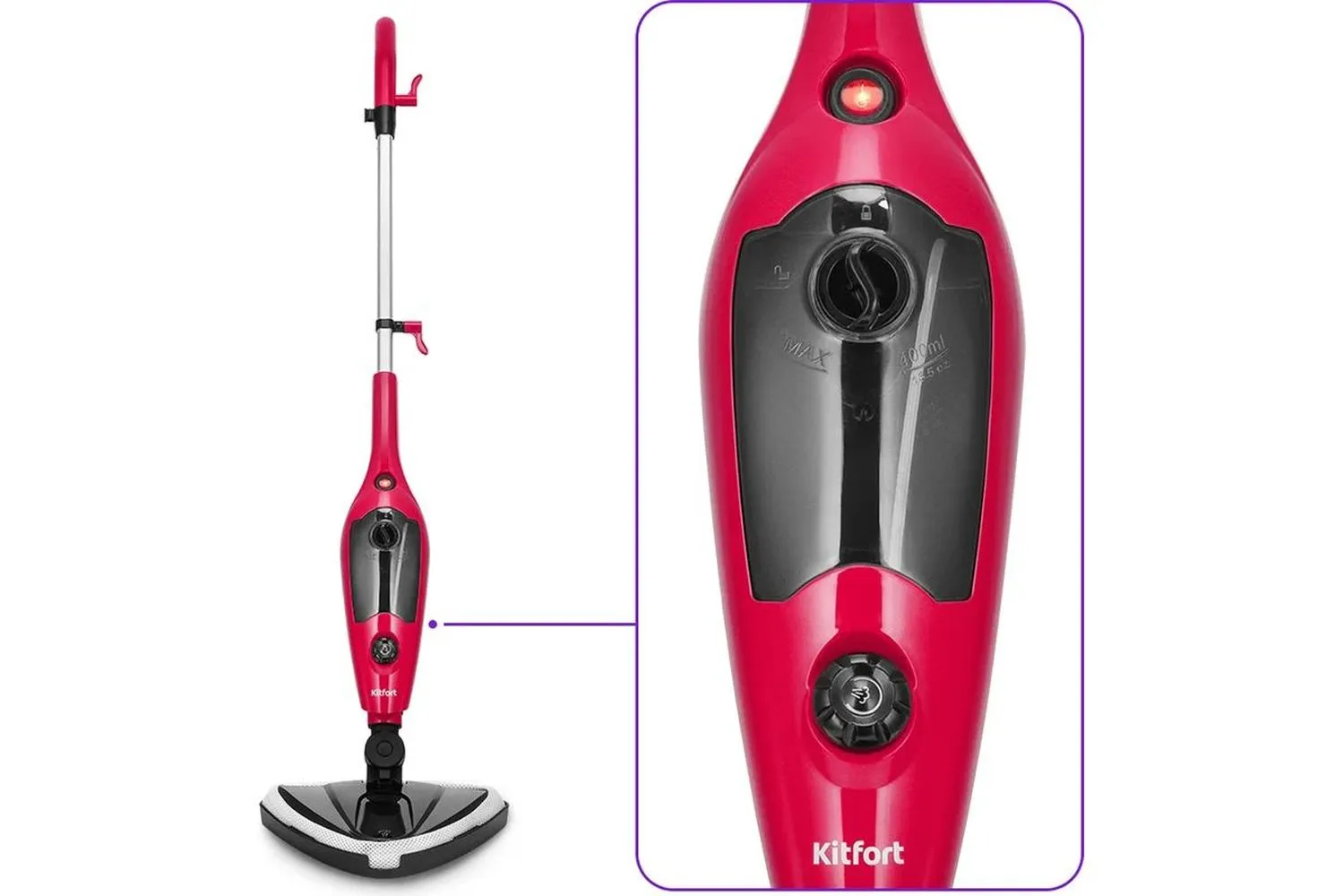 Паровая швабра "2 в 1" КТ-3928 - фото 3