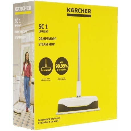 Швабра паровая Karcher KST 1 Upright 1300Вт белый/серый - фото 12