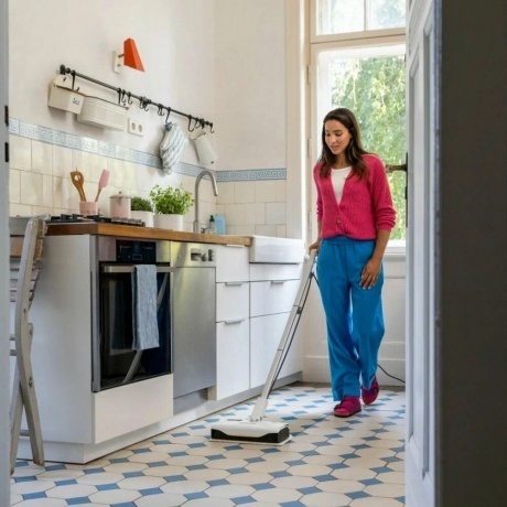 Швабра паровая Karcher KST 1 Upright 1300Вт белый/серый - фото 9