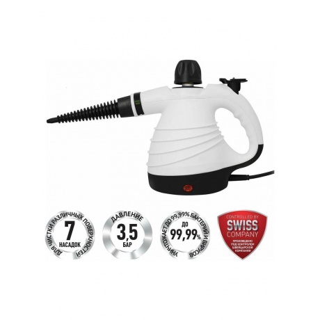 Пароочиститель Polaris PSC 1102C черно-белый - фото 18