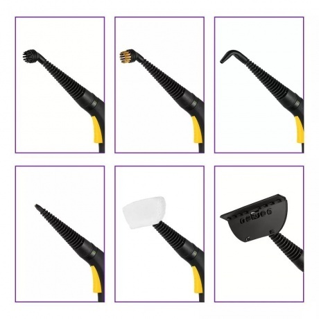 Пароочиститель Kitfort КТ-9136-1 черно-желтый - фото 5