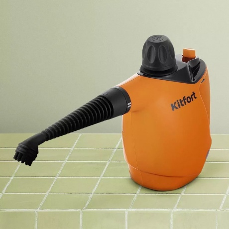 Пароочиститель Kitfort КТ-9140-2 черно-оранжевый - фото 2