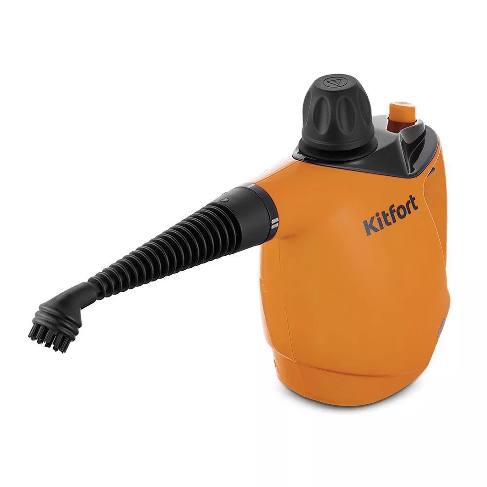 цена Пароочиститель Kitfort КТ-9140-2 черно-оранжевый