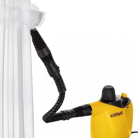 Пароочиститель Kitfort КТ-9140-1 черно-желтый - фото 3