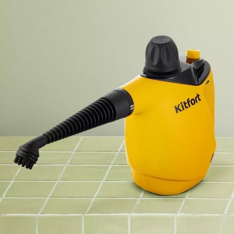 Пароочиститель Kitfort КТ-9140-1 черно-желтый - фото 2