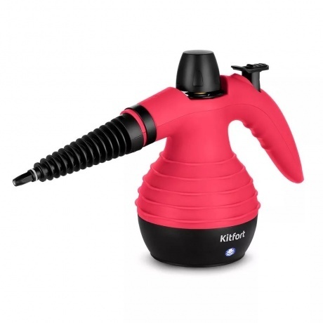 Пароочиститель Kitfort КТ-9193-1 черно-малиновый - фото 1