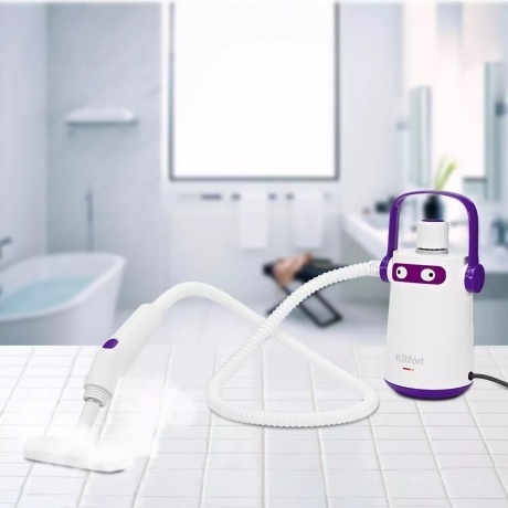 Пароочиститель Kitfort КТ-9109-1 бело-фиолетовый - фото 2