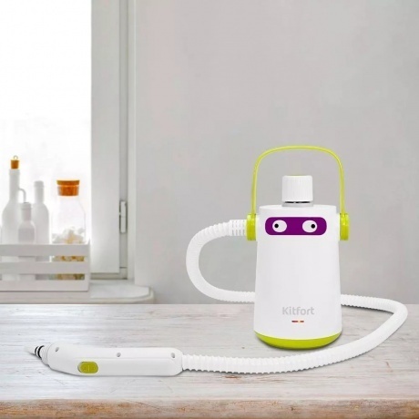 Пароочиститель Kitfort КТ-9109-2 бело-салатовый - фото 6