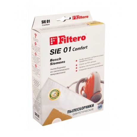 Пылесборники Filtero SIE 01 Comfort пятислойные (4пылесбор.) - фото 3