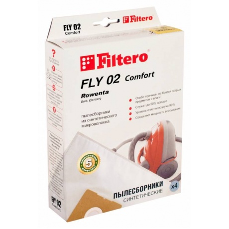 Пылесборники Filtero FLY 02 Comfort пятислойные (4пылесбор.) - фото 2